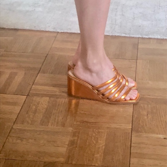 PALOMA WOOL size 36 orange wedge sandals - Picture 7 of 13